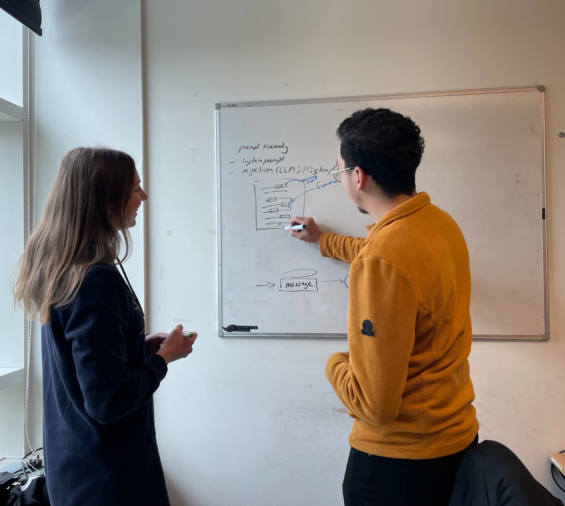 Research at whiteboard